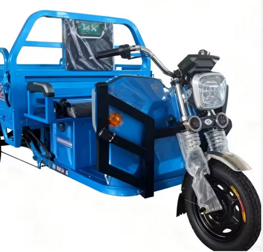 High-Power Electric Three-Wheeled Heavy-Duty Cargo Tricycle 400kg+ Payload Capacity 60V Motor for Household Agricultural Use